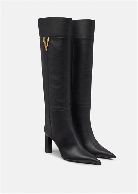 versus by versace thigh boots|Versace virtus boots.